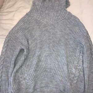 Cropped high neck sweater